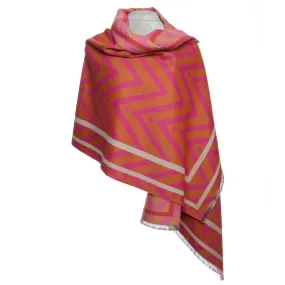 1042715 - Wrap Scarf Zig Zag Orange - Zelly