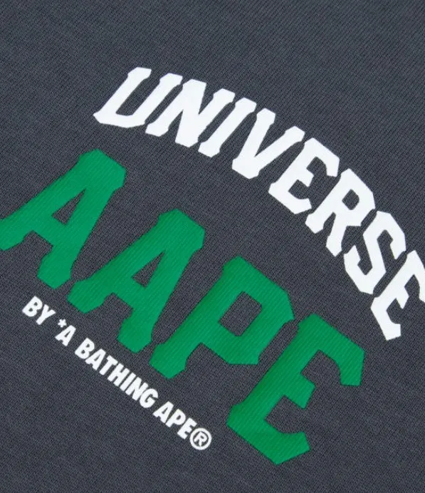 A BATHING APE  |Crew Neck Pullovers Cotton Short Sleeves Logo