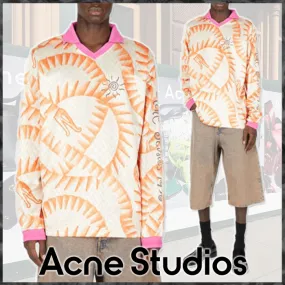 Acne Studios  |Crew Neck Street Style Long Sleeves Long Sleeve T-shirt