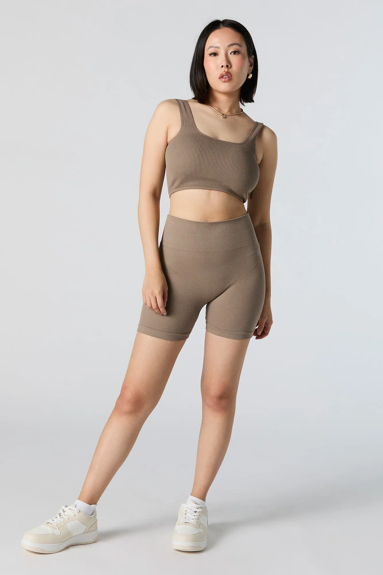 Active Seamless Ribbed Biker Short