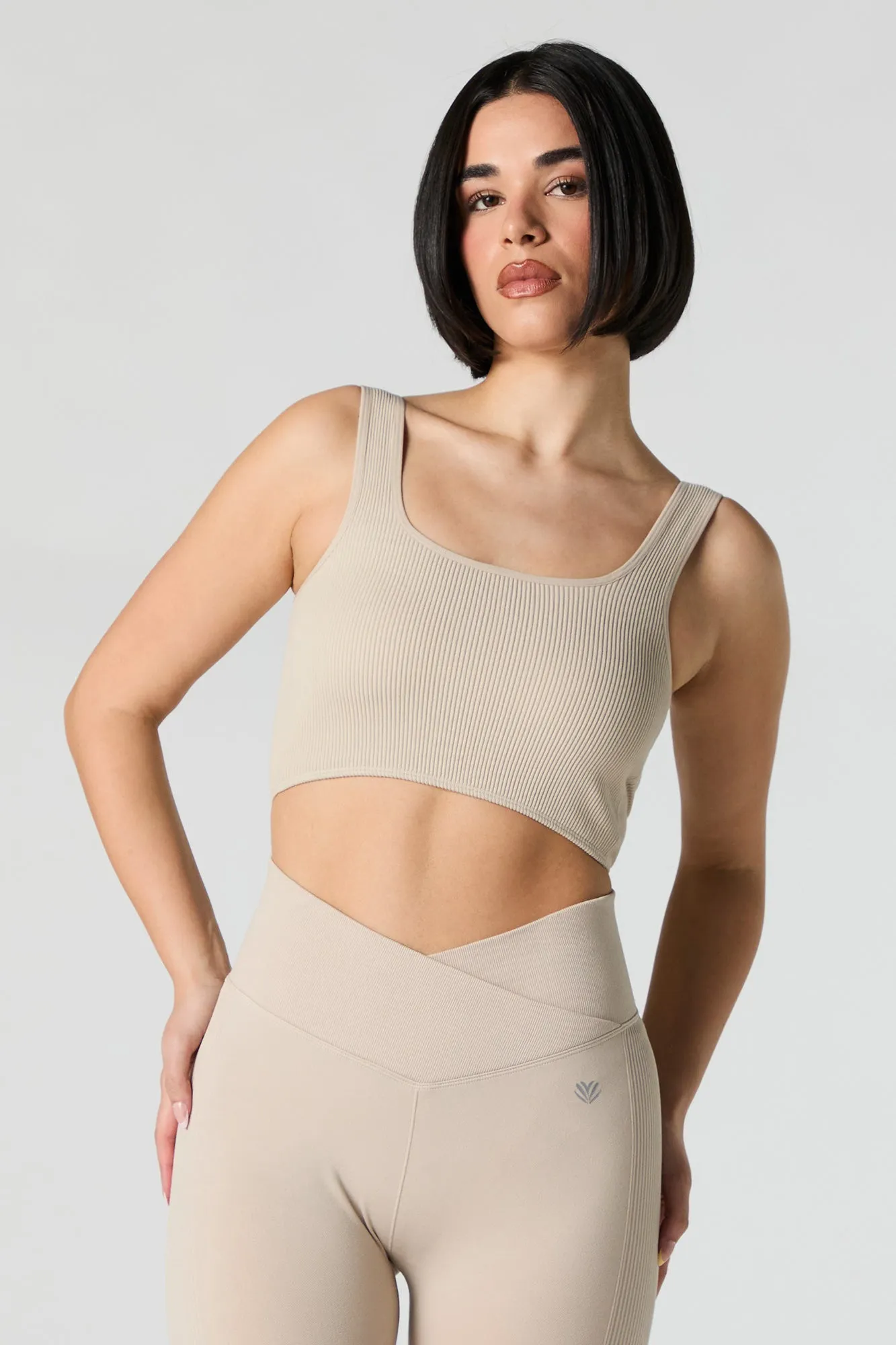 Active Seamless Ribbed Cropped Tank