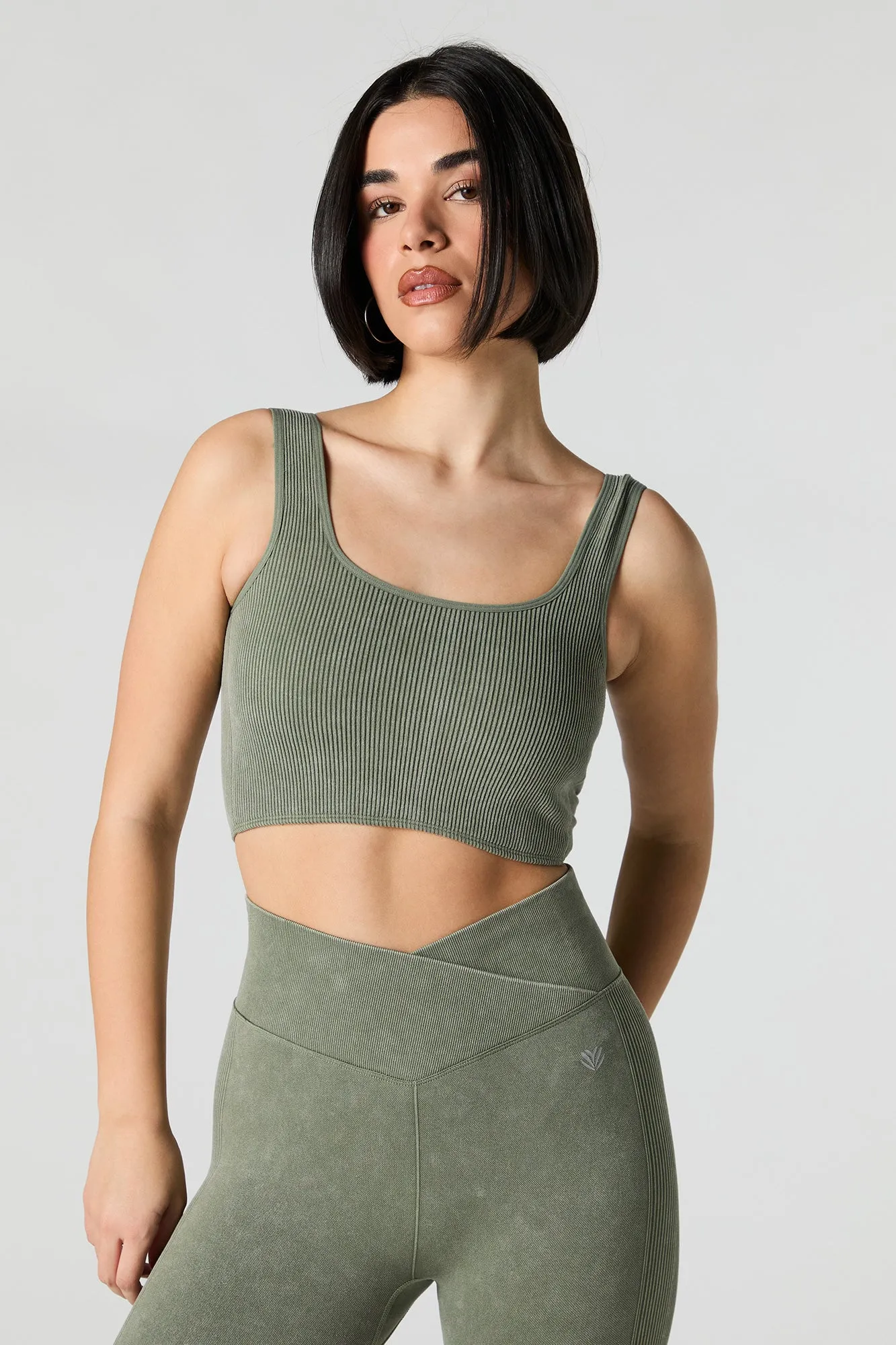 Active Seamless Ribbed Cropped Tank