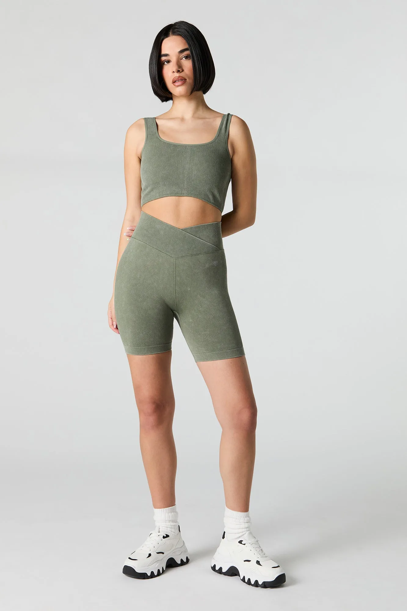 Active Seamless Ribbed Cropped Tank