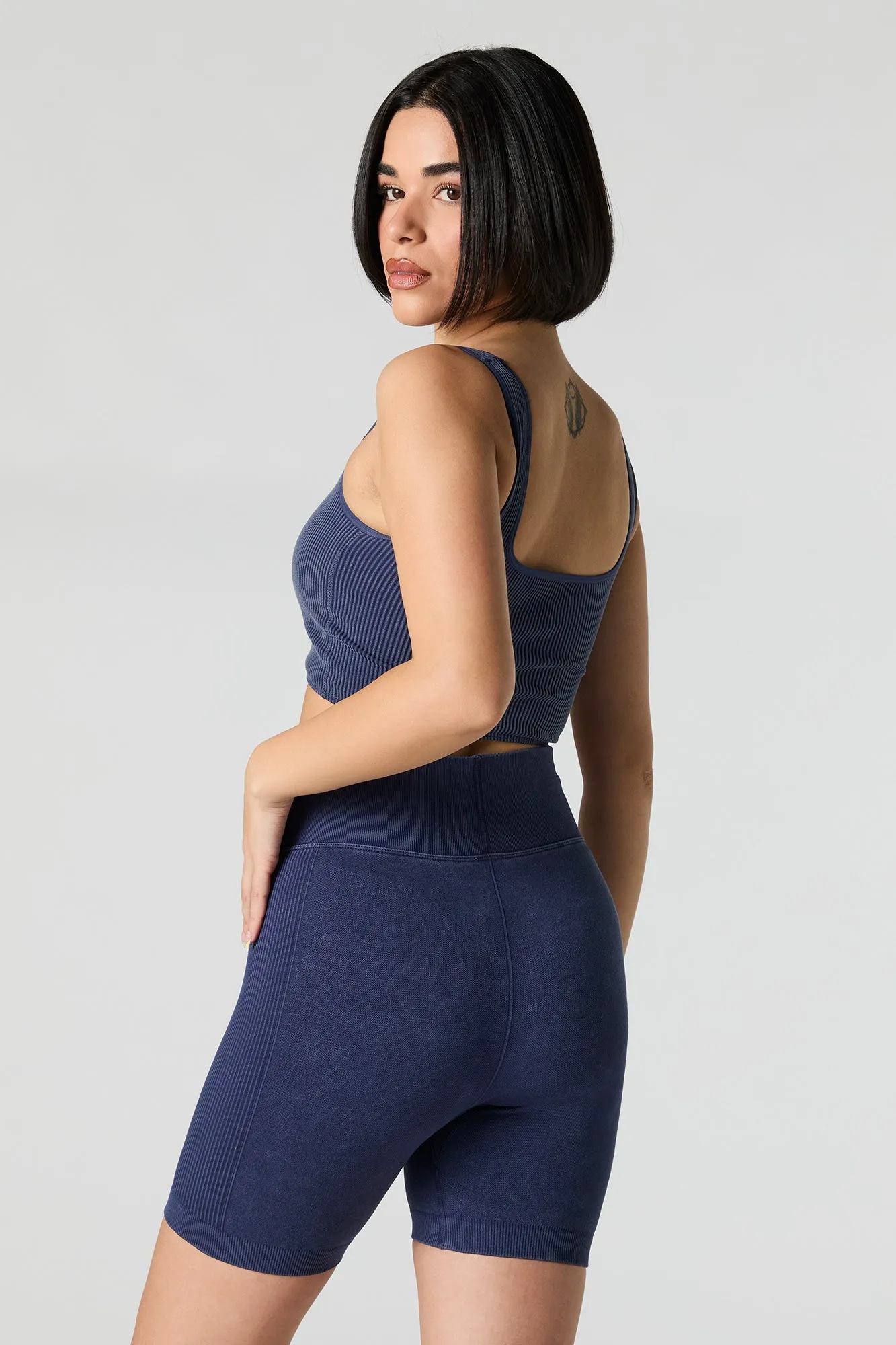 Active Seamless Ribbed Cropped Tank