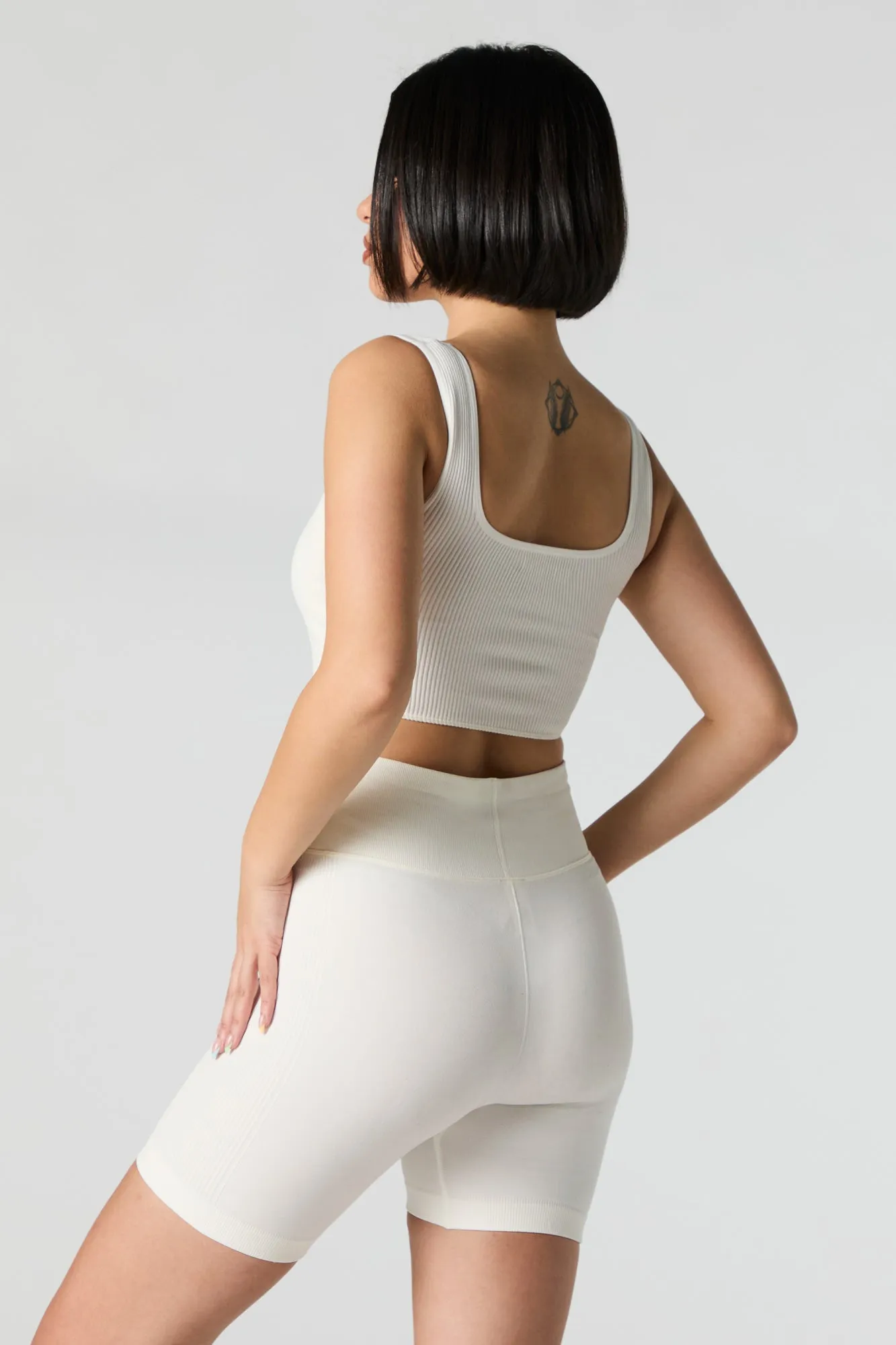 Active Seamless Ribbed Cropped Tank