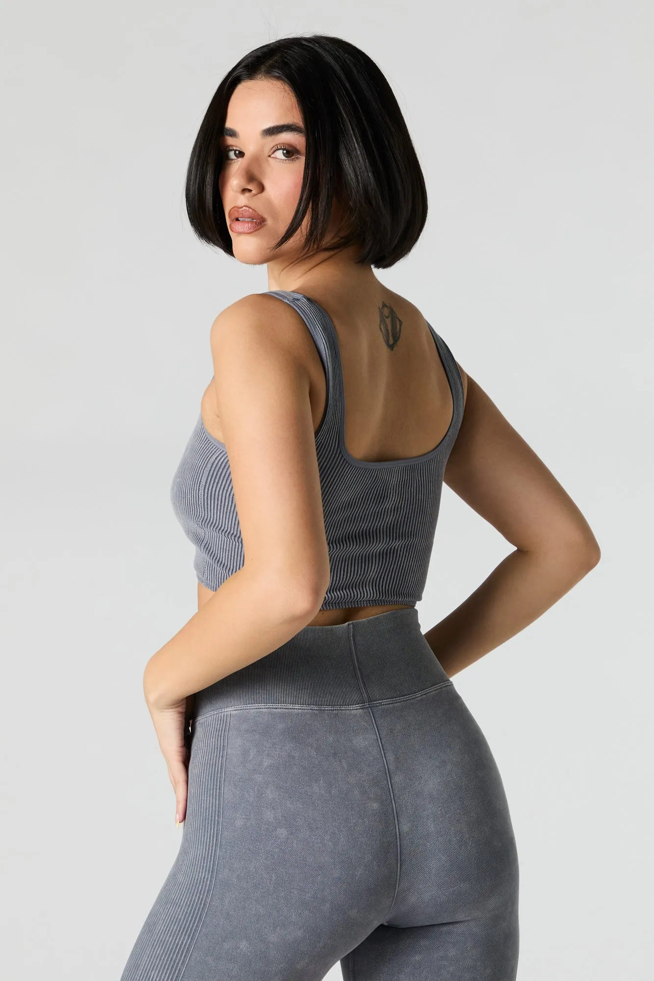 Active Seamless Ribbed Cropped Tank