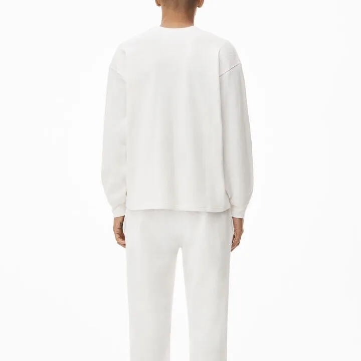 Alexander Wang  |Crew Neck Pullovers Unisex Blended Fabrics Long Sleeves