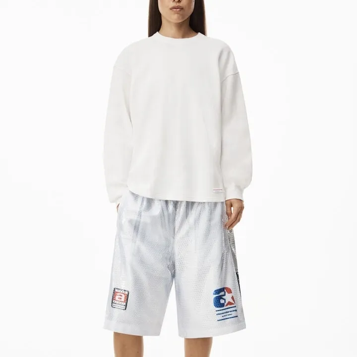 Alexander Wang  |Crew Neck Pullovers Unisex Blended Fabrics Long Sleeves