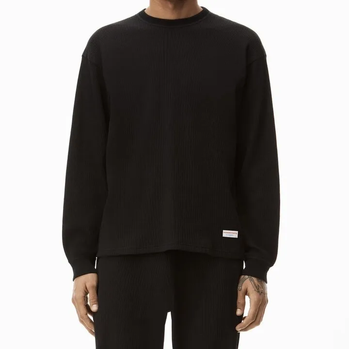 Alexander Wang  |Crew Neck Pullovers Unisex Blended Fabrics Long Sleeves