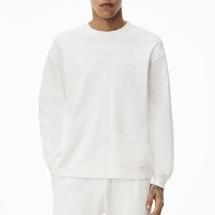 Alexander Wang  |Crew Neck Pullovers Unisex Blended Fabrics Long Sleeves