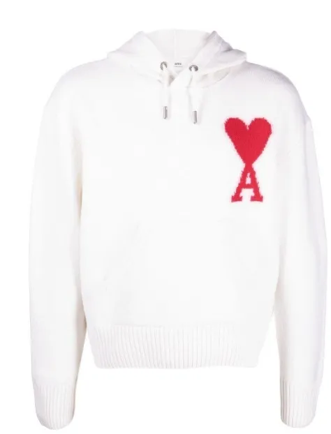 AMI PARIS  |Pullovers Heart Unisex Wool Long Sleeves Plain Logo