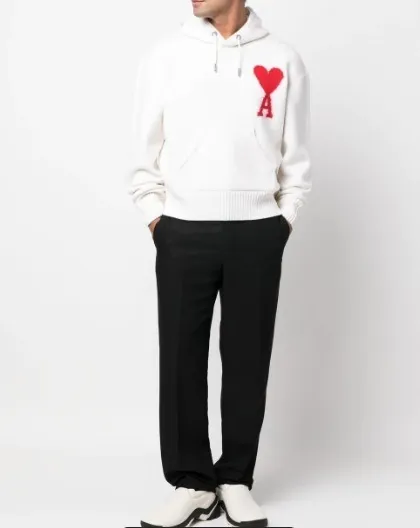 AMI PARIS  |Pullovers Heart Unisex Wool Long Sleeves Plain Logo