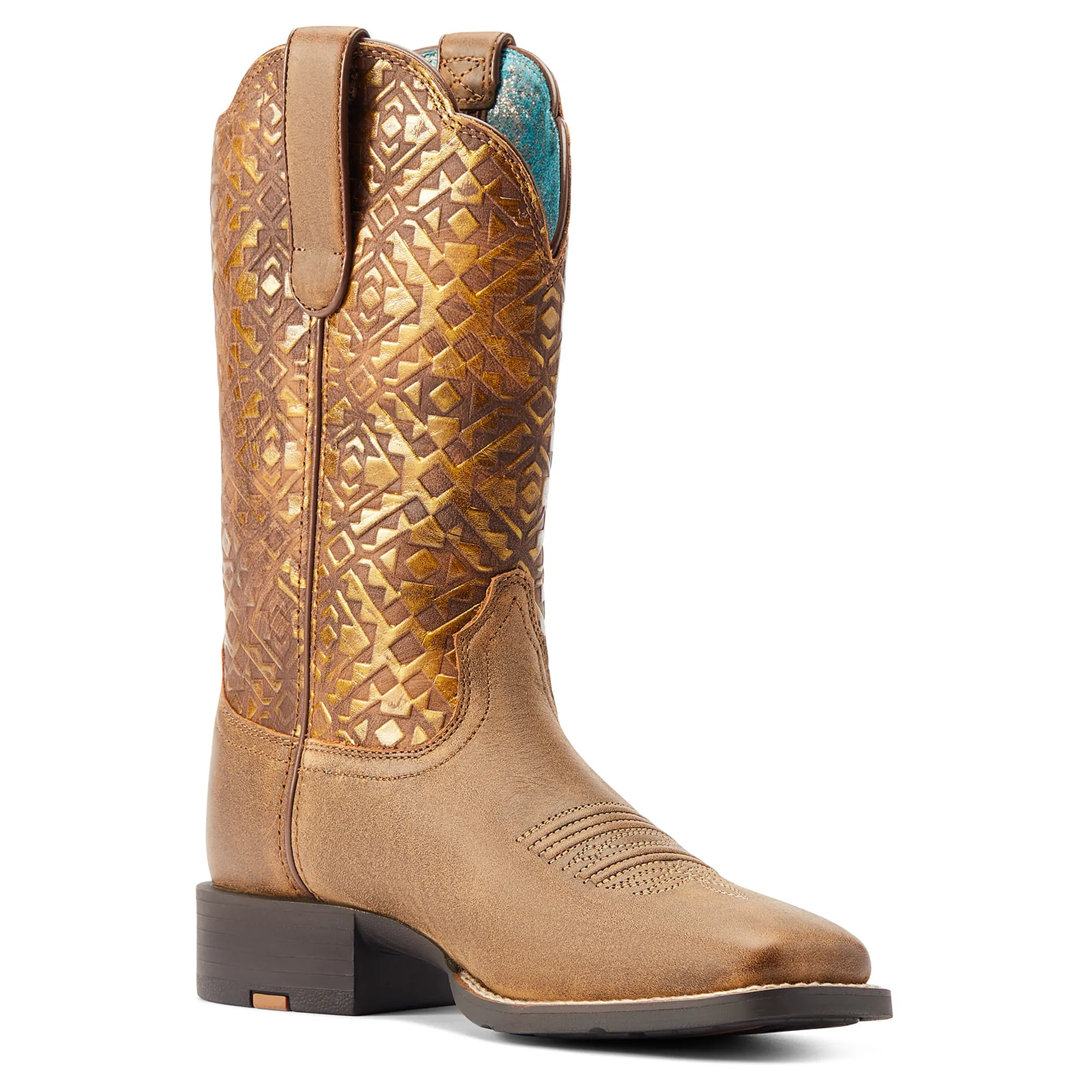 Ariat Womens Round Up Wide Square Toe Western Boots