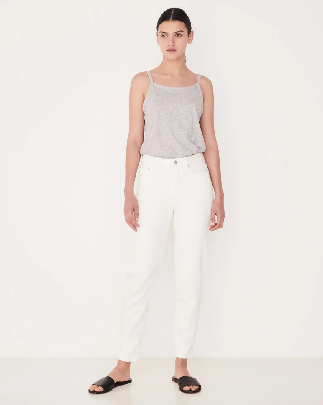 ASSEMBLY LABEL - HIGH WAIST RIGID JEAN OFF WHITE