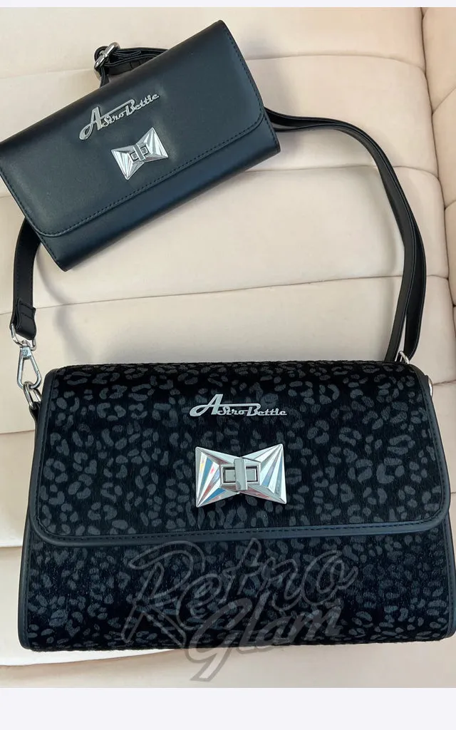 Astro Bettie Atomic Handbag in Black Leopard