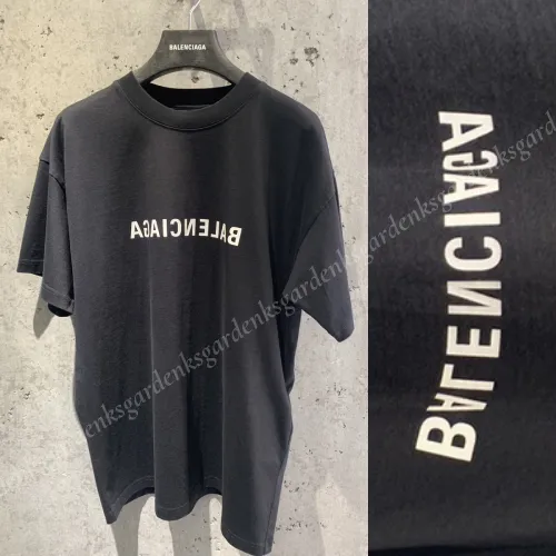 BALENCIAGA  |Crew Neck Pullovers Unisex Street Style Cotton Short Sleeves