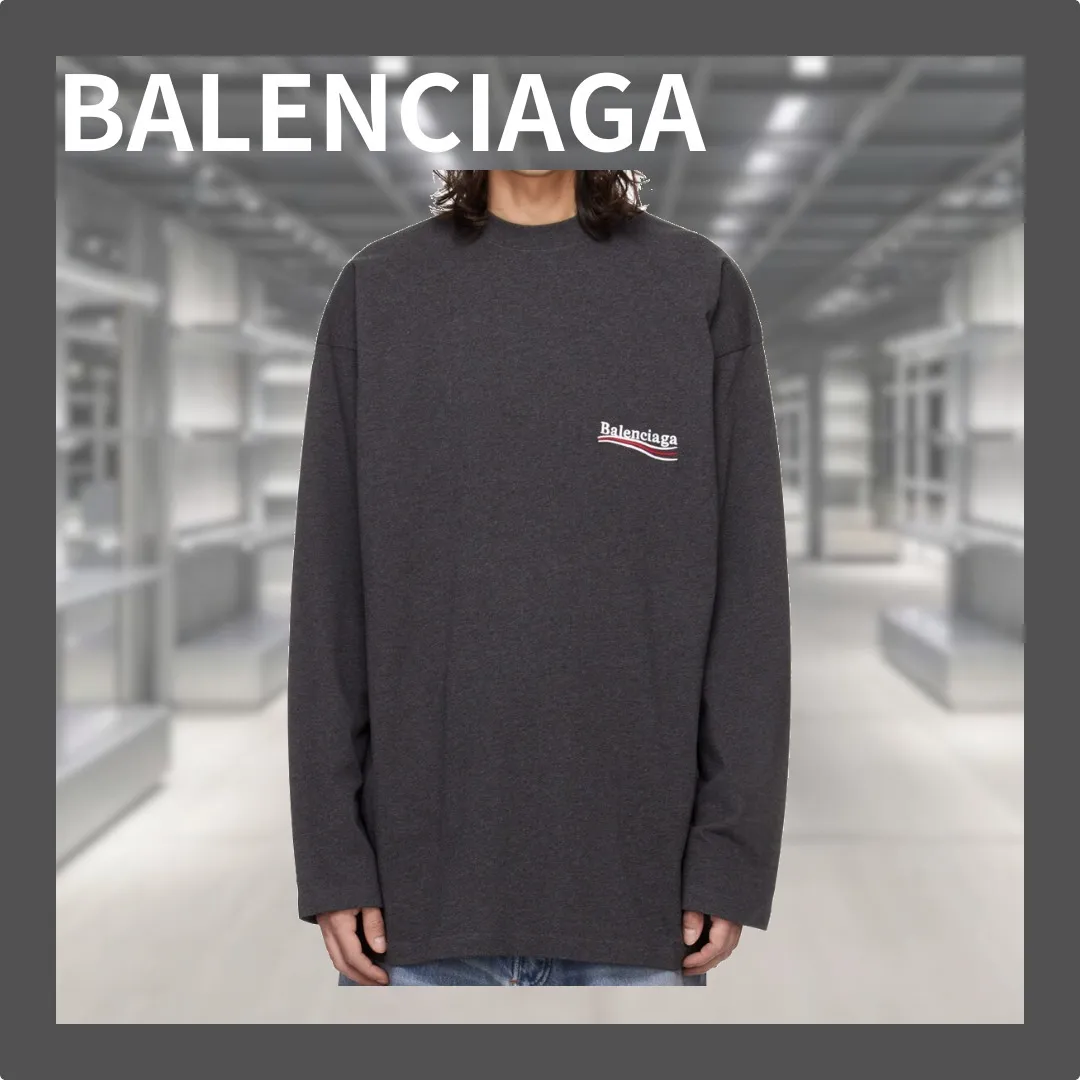 BALENCIAGA  |Crew Neck Street Style Long Sleeves Cotton