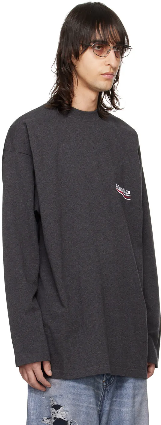 BALENCIAGA  |Crew Neck Street Style Long Sleeves Cotton