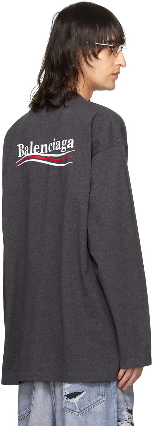 BALENCIAGA  |Crew Neck Street Style Long Sleeves Cotton