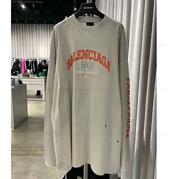 BALENCIAGA  |Crew Neck Unisex Long Sleeves Cotton Oversized