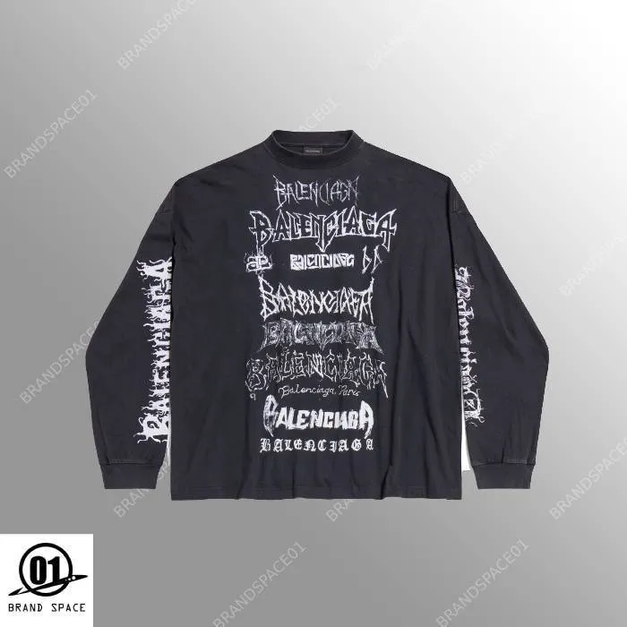 BALENCIAGA  |Unisex Street Style Long Sleeves Plain Cotton