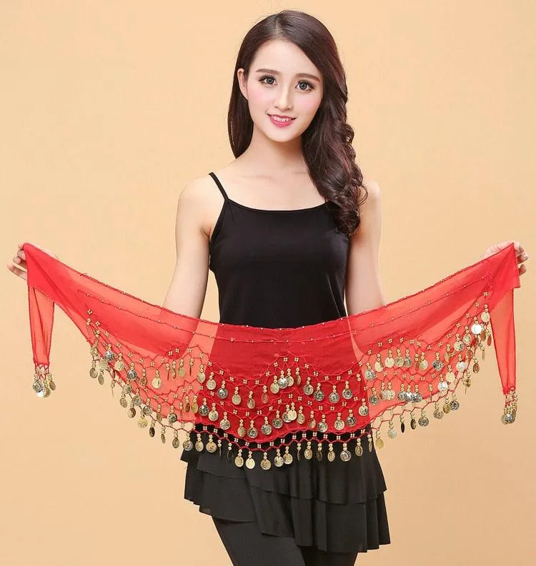 Belly Dance Hip Scarf Belly Dancing Belt Sexy Chiffon