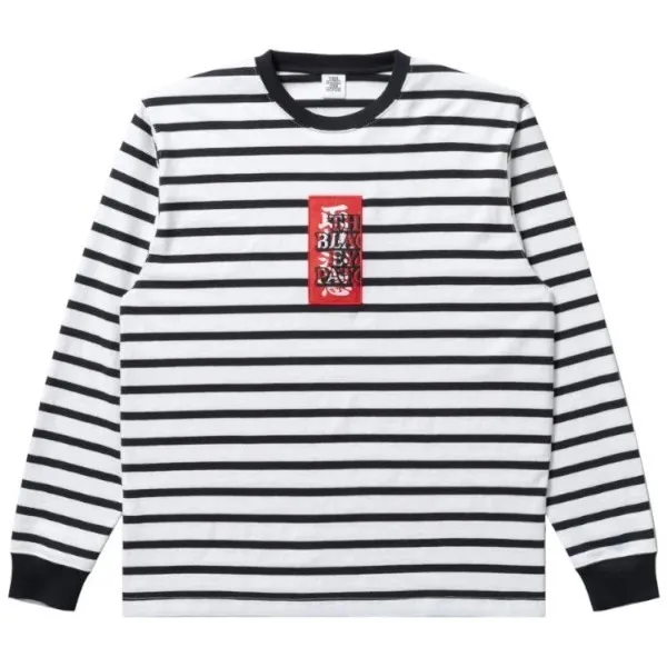 BlackEyePatch  |Crew Neck Stripes Long Sleeves Cotton Long Sleeve T-shirt