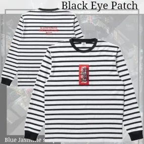 BlackEyePatch  |Crew Neck Stripes Long Sleeves Cotton Long Sleeve T-shirt