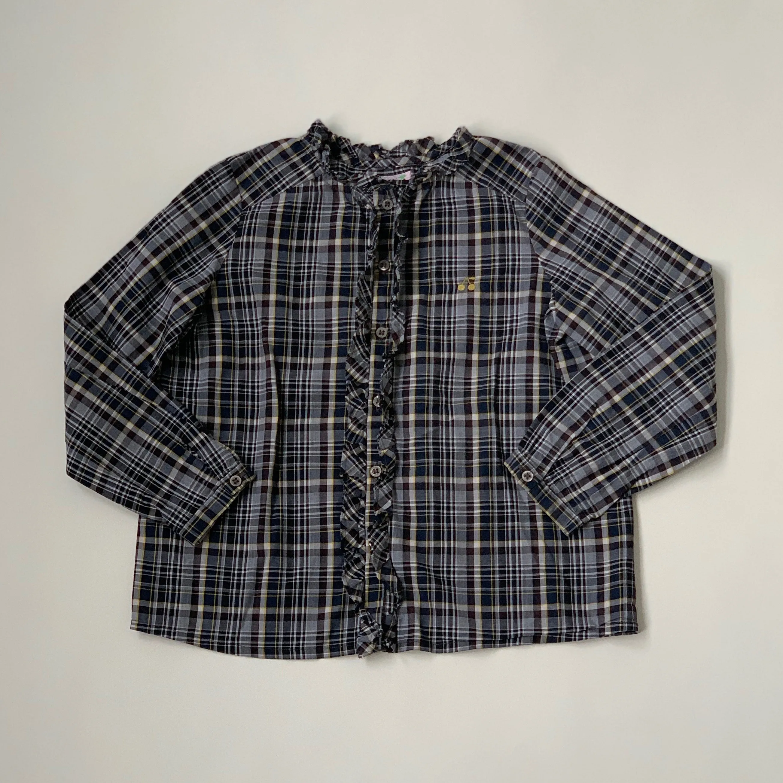 Bonpoint Check Cotton Blouse: 6 Years