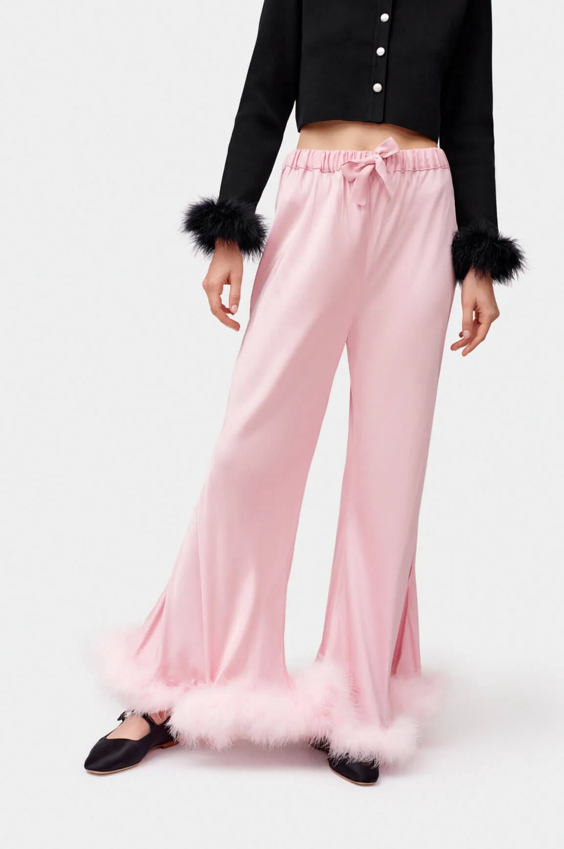 Boudoir Pants with Feathers