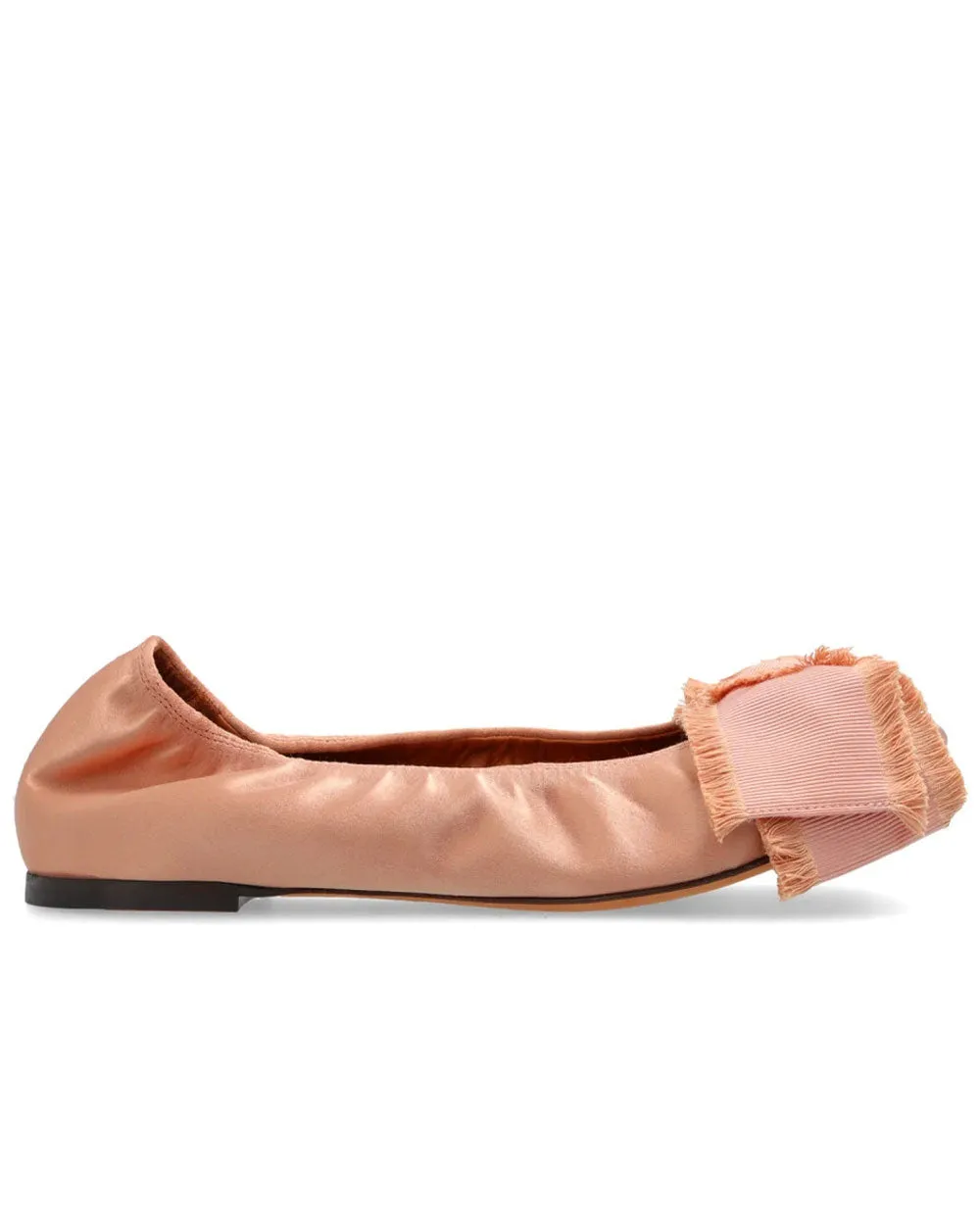 Bow Detail Ballet Flat in Blush