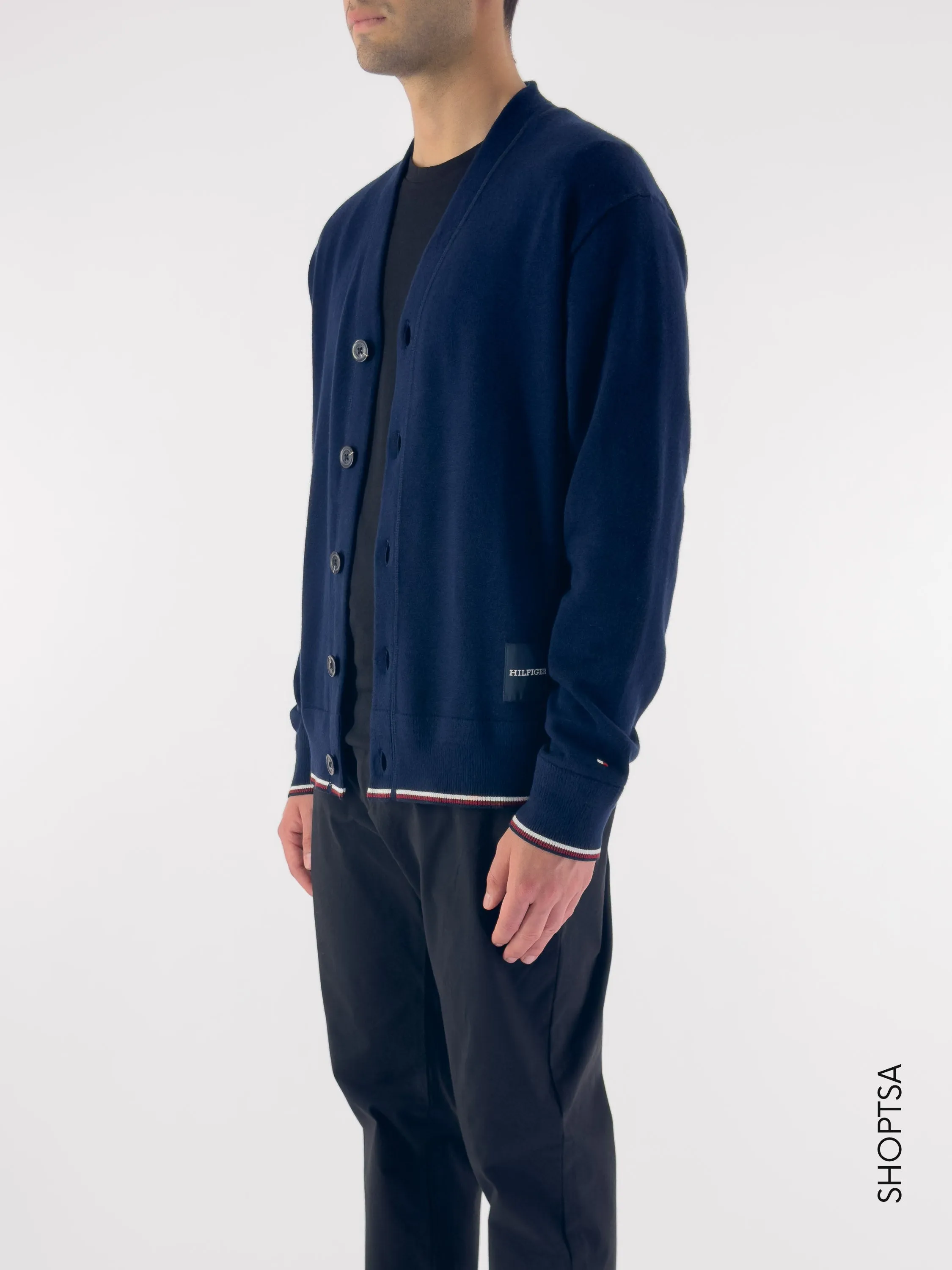 Cardigan Monotype Blu - Tommy Hilfiger