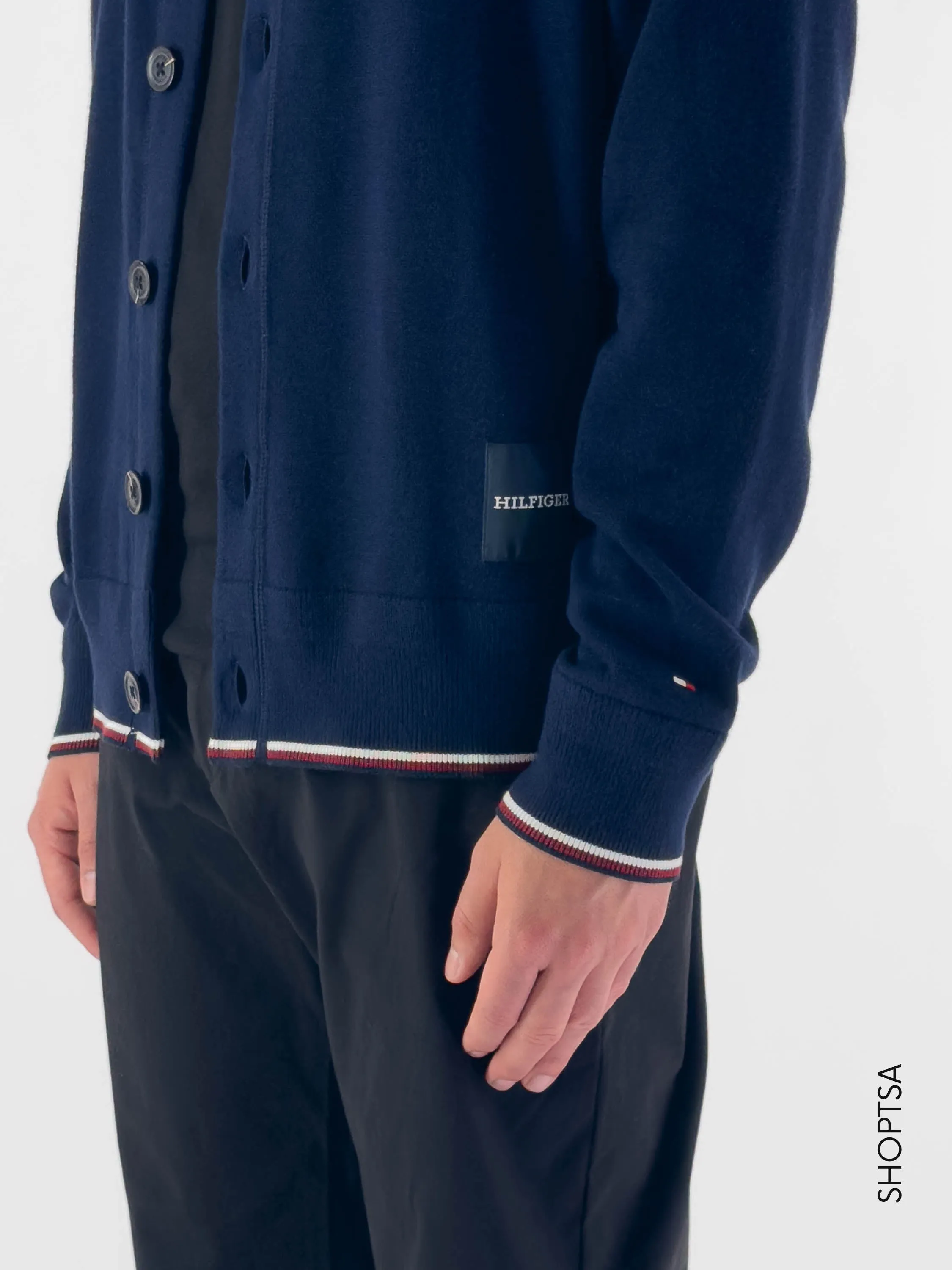 Cardigan Monotype Blu - Tommy Hilfiger