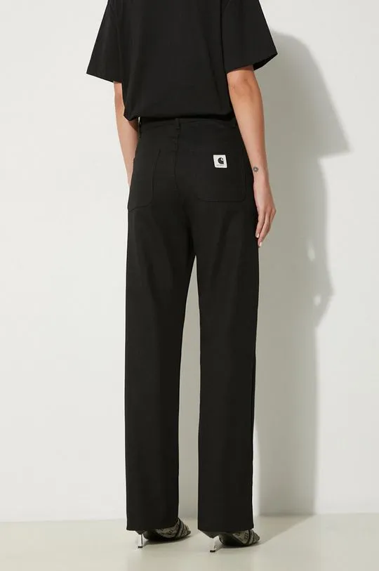 Carhartt WIP trousers Simple Pant women's black color I033141.8901