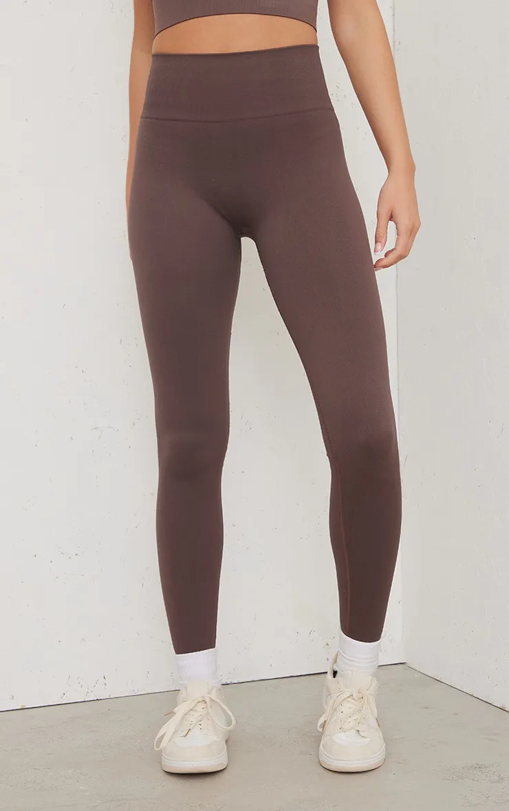 Chocolate Basic High Waist Gym Leggings