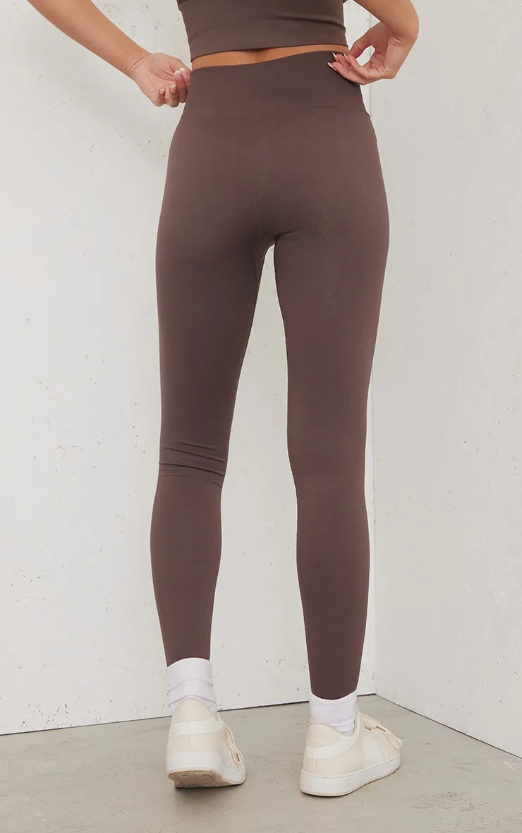 Chocolate Basic High Waist Gym Leggings