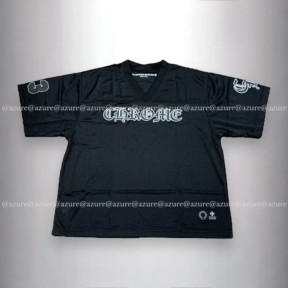 CHROME HEARTS  |Pullovers Unisex Street Style V-Neck Short Sleeves Logo