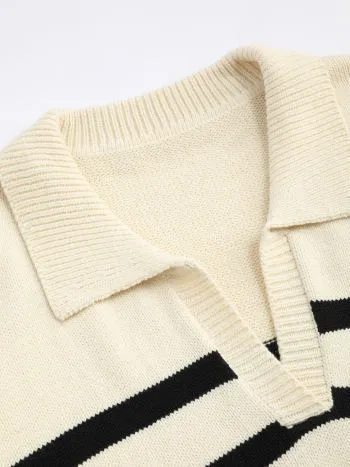 Cider  |Stripes Casual Style Long Sleeves Office Style