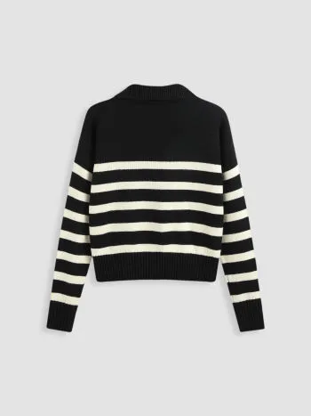 Cider  |Stripes Casual Style Long Sleeves Office Style