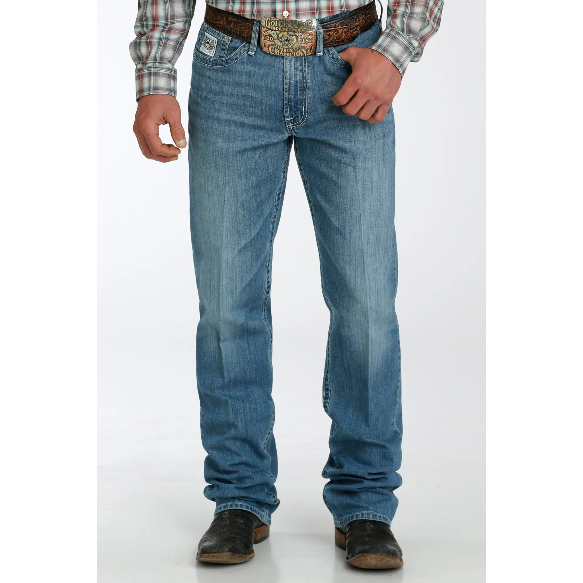 Cinch Men's White Label Medium Stone Wash Jeans