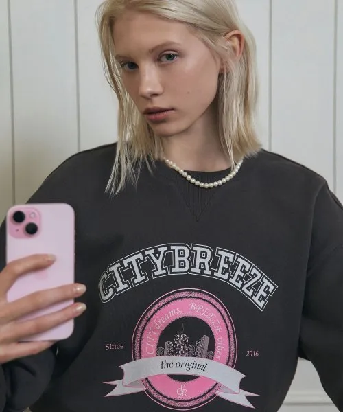 citybreeze  |Unisex Street Style Long Sleeves Cotton Logo Sweatshirts