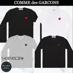 COMME des GARCONS  |Unisex U-Neck Long Sleeves Plain Cotton Long Sleeve T-shirt