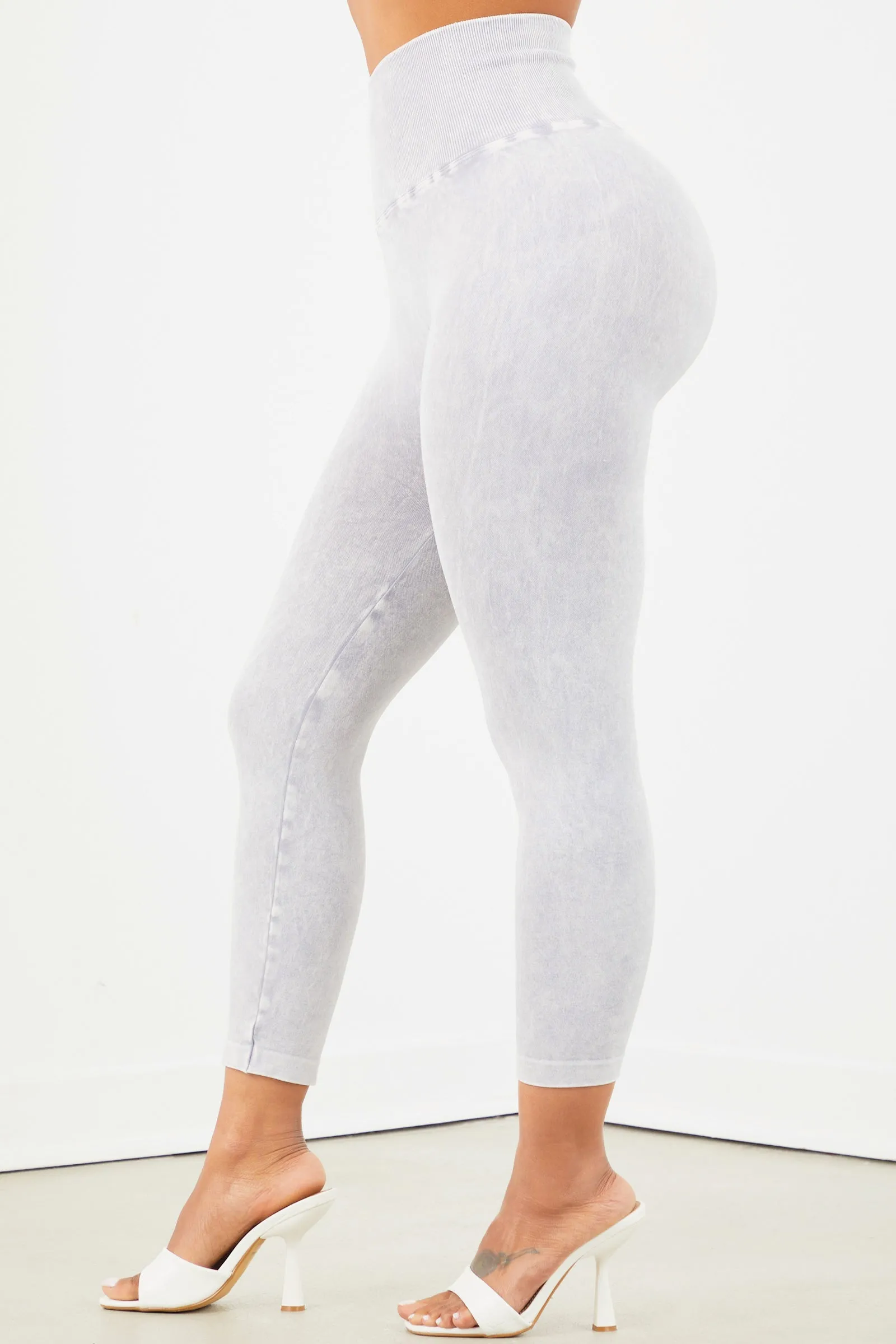 Cool Grey Highwaist Capri Legging