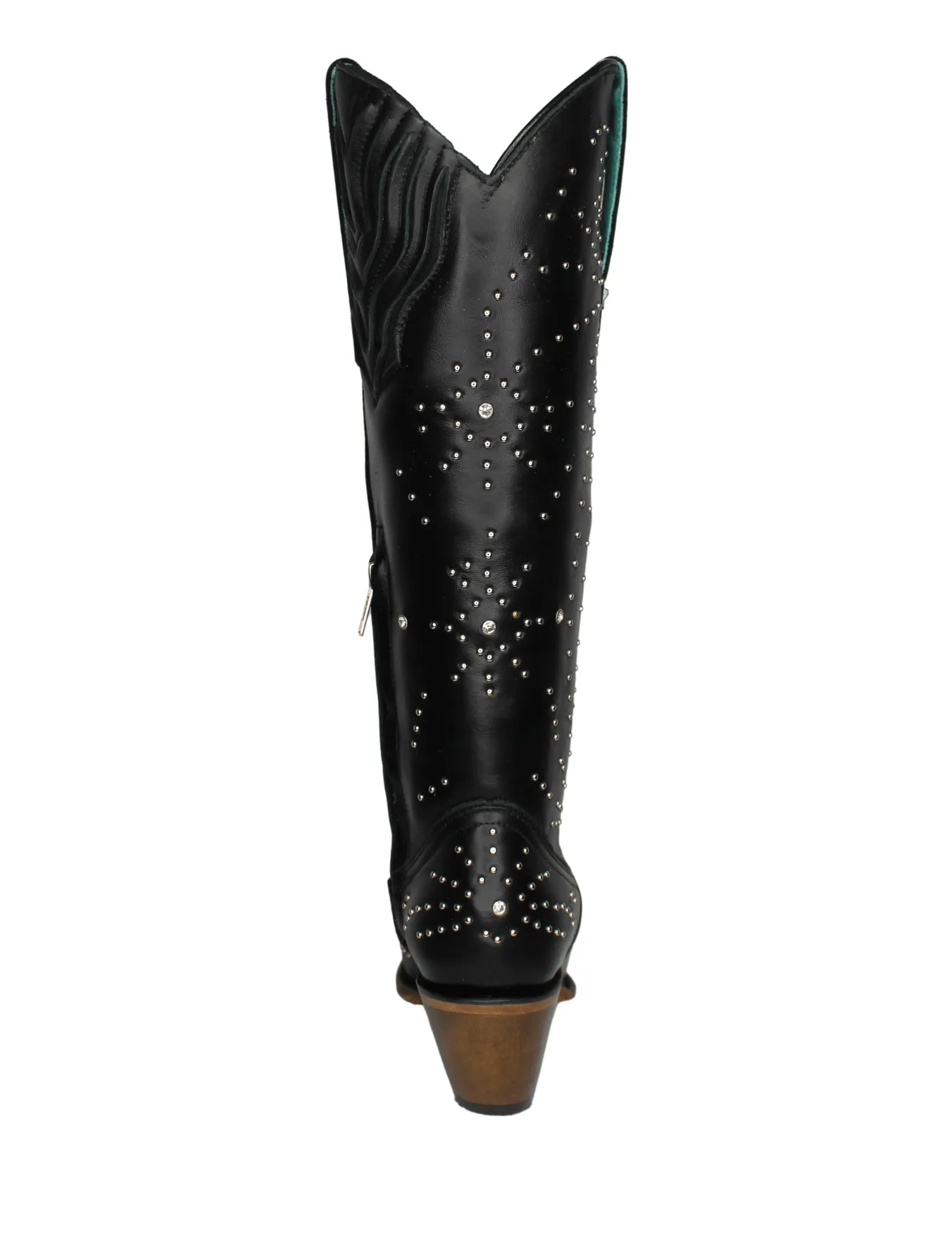 Corral Womens Black Crystals and Stud Sequence Tall Boots