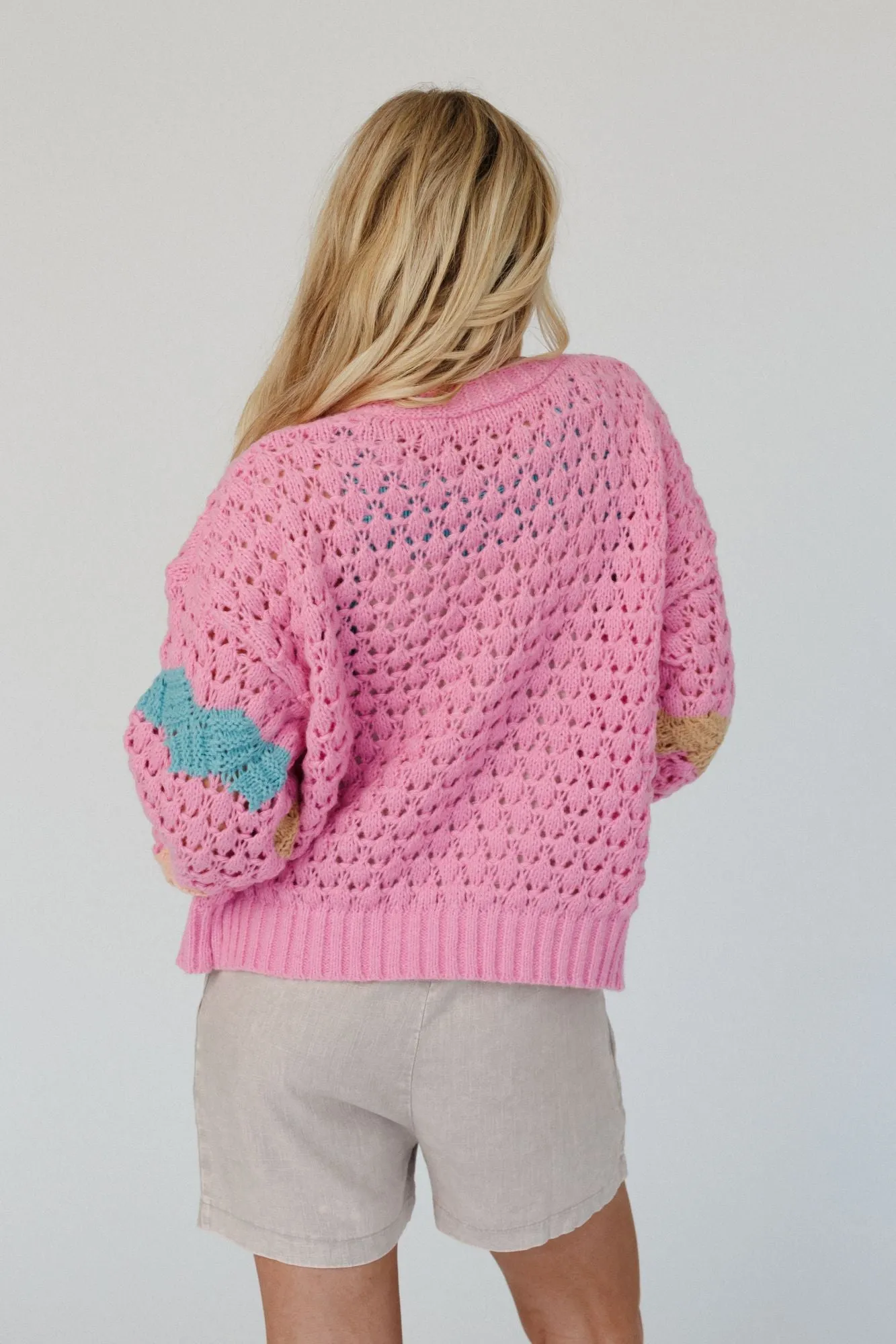 Cotton Candy Clouds Cardigan - Pink