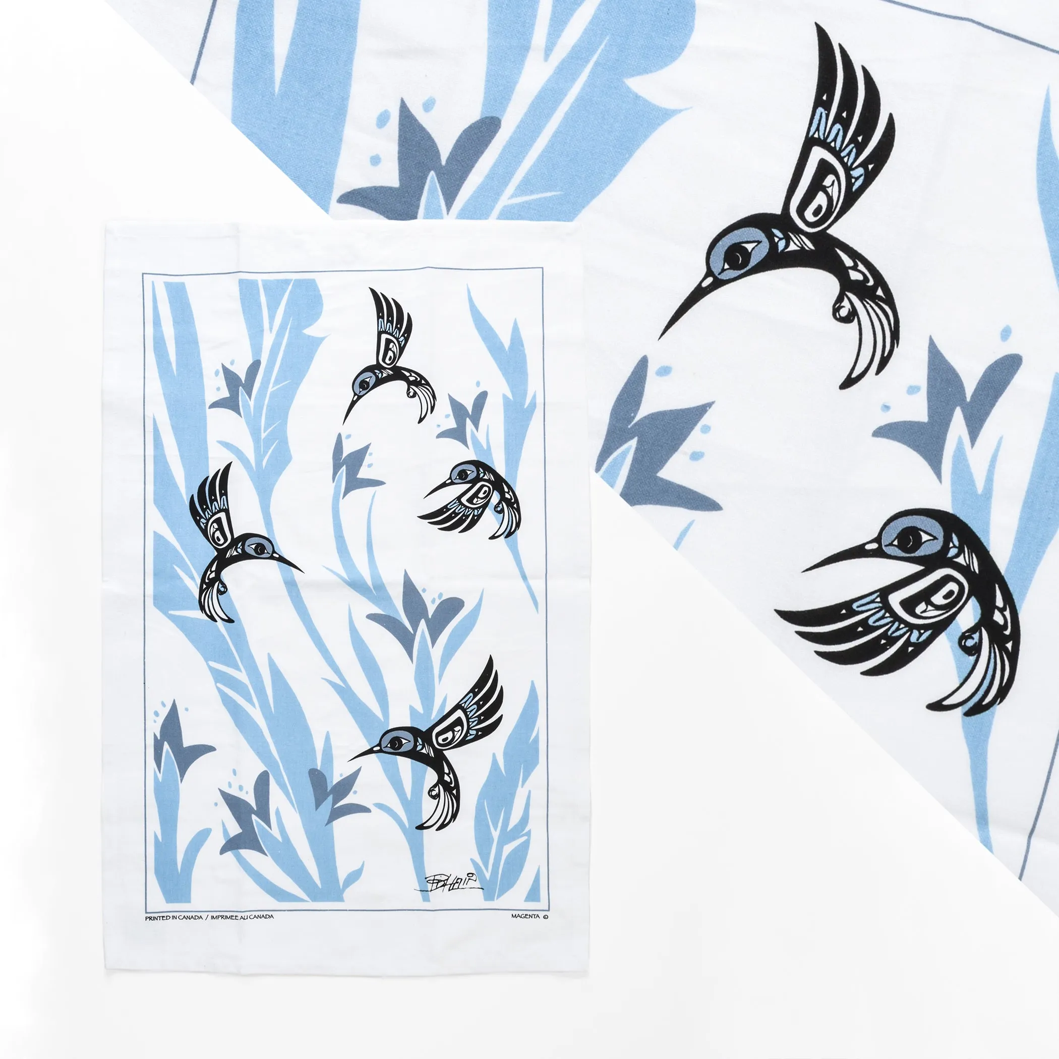 Cotton Tea Towel | Hummingbird by Bill Helin