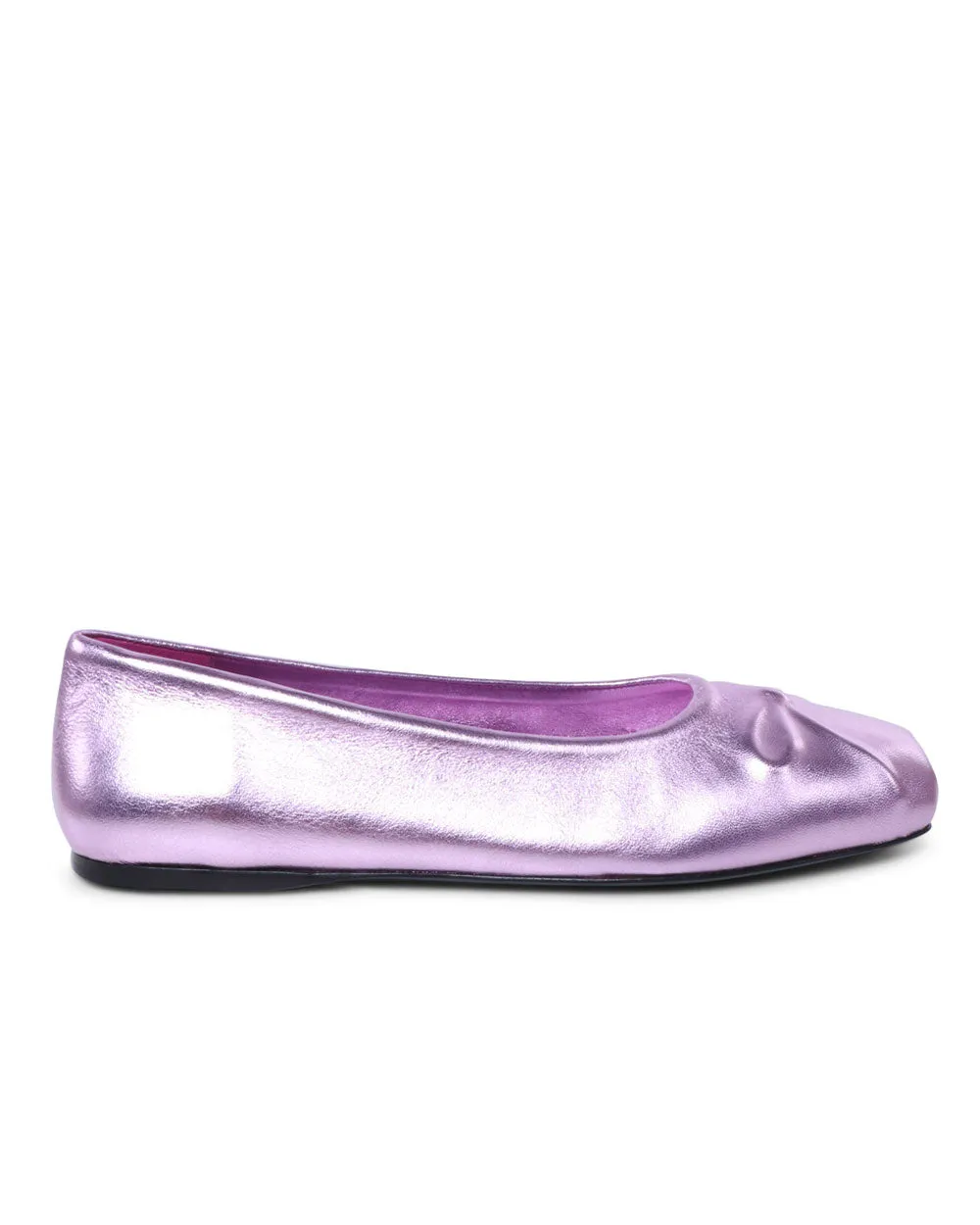 Dancer Metallic Ballet Flats in Pink