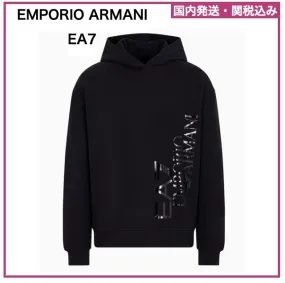 EMPORIO ARMANI  |Pullovers Unisex Sweat Street Style Long Sleeves Plain