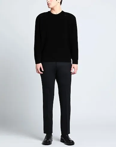 Ermenegildo Zegna  |Crew Neck Pullovers Wool Cashmere Long Sleeves Plain