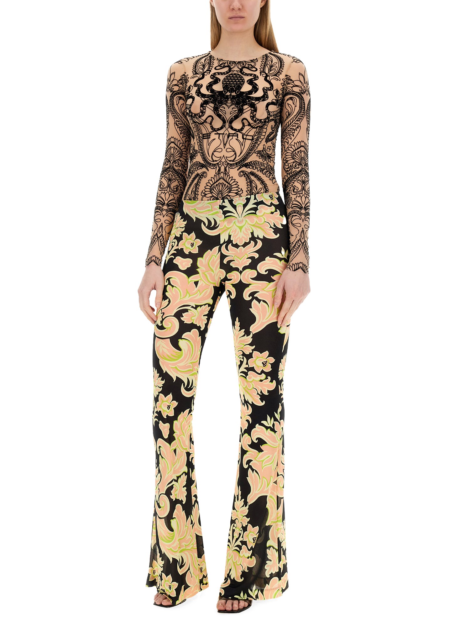 ETRO    PRINTED JERSEY PANTS